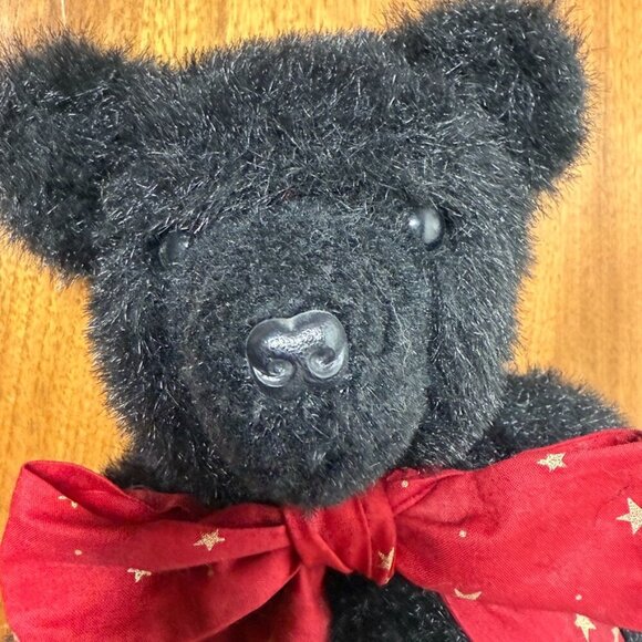 Artist Original Soft Black Fur Fully Jointed 17" Plush Bear by Lorraine Smoker - Picture 5 of 13